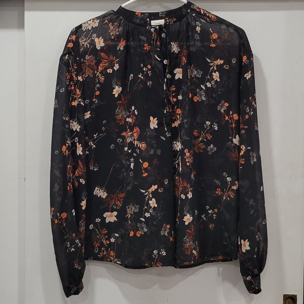 A New Day Black Floral Top